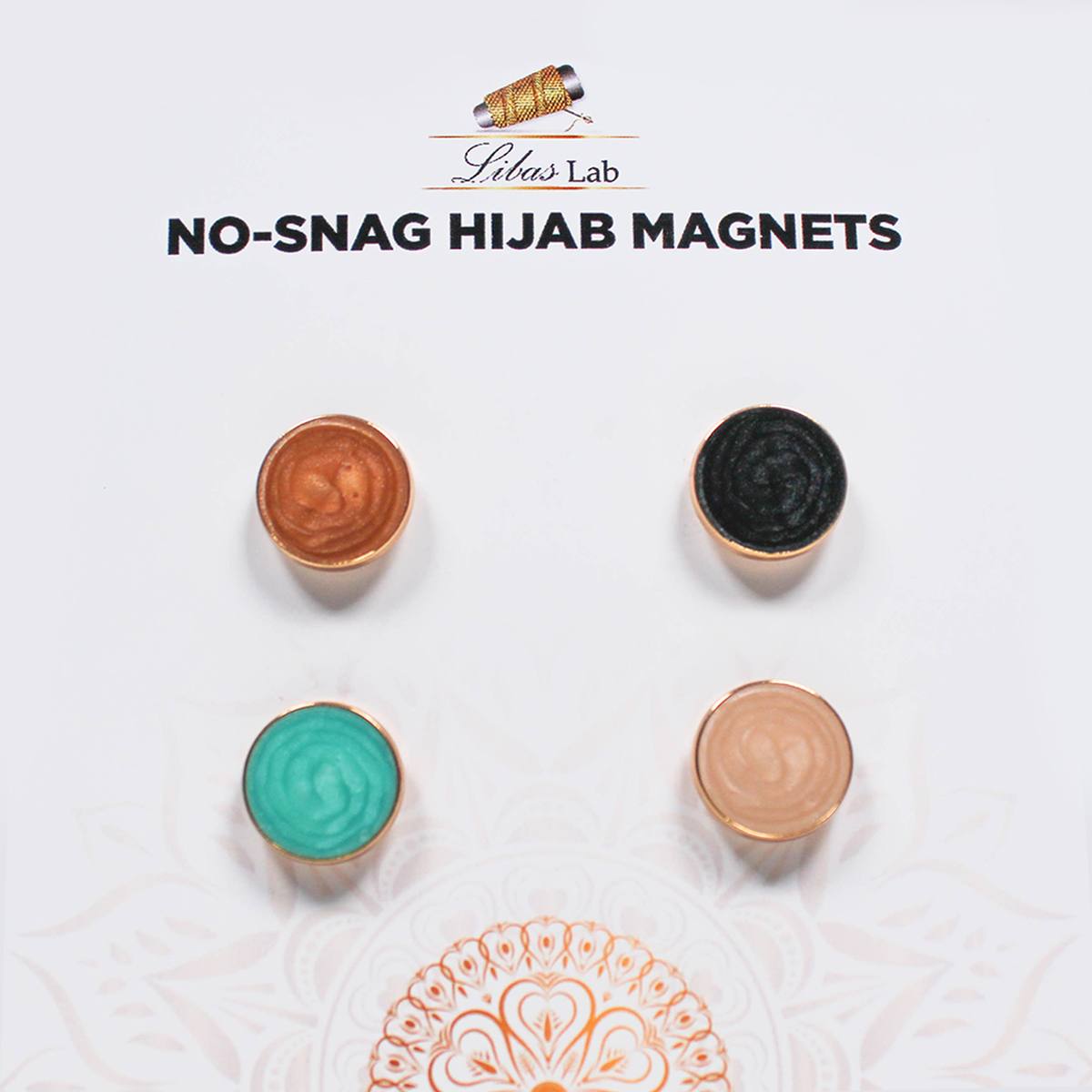 Premium hijab  magnets-Mix colours Round Stone Shaped-1