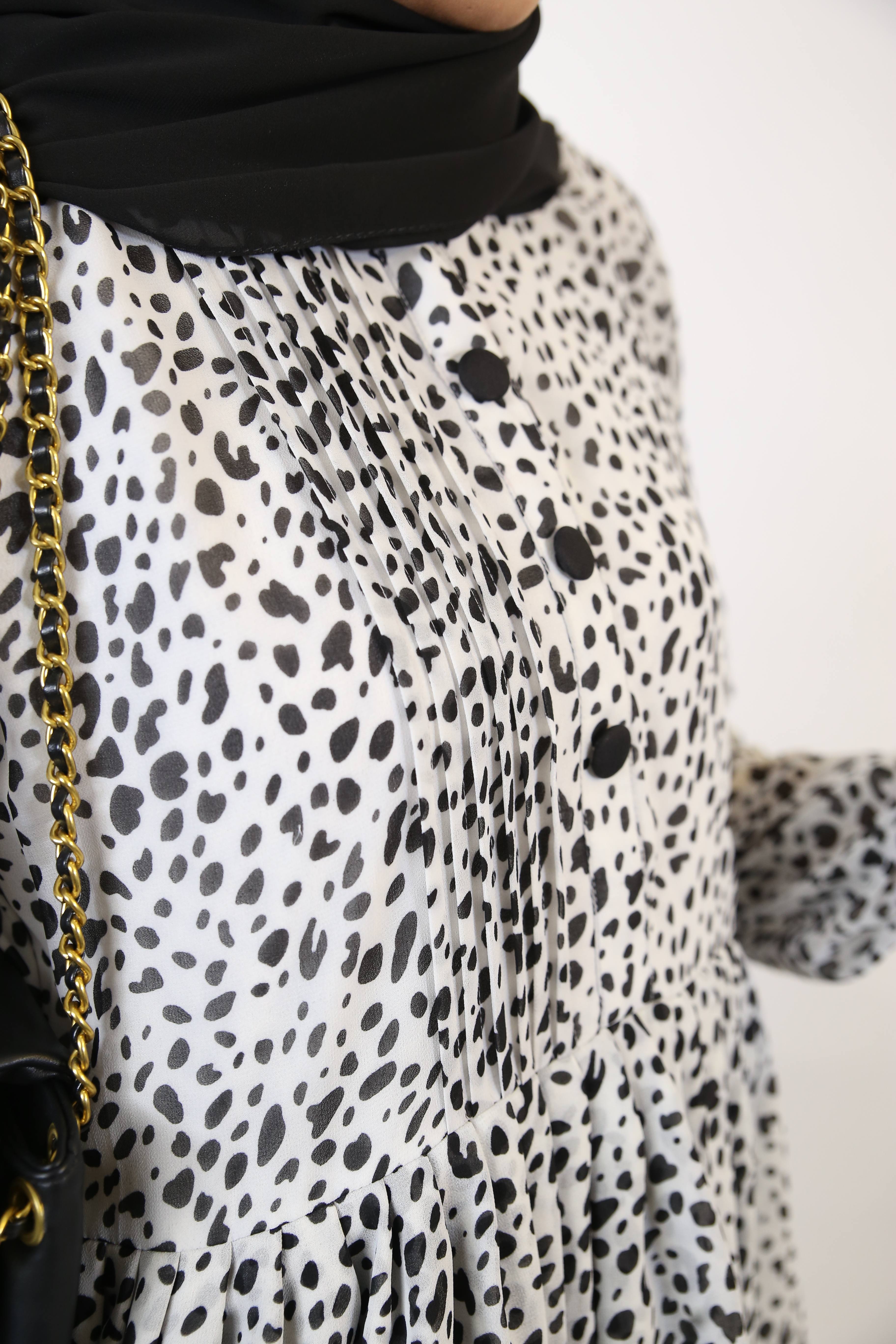 Fahd- Splendid Chiffon lined maxi dress with multi tiered ruffles and front pleats detailing- Cheetah Print