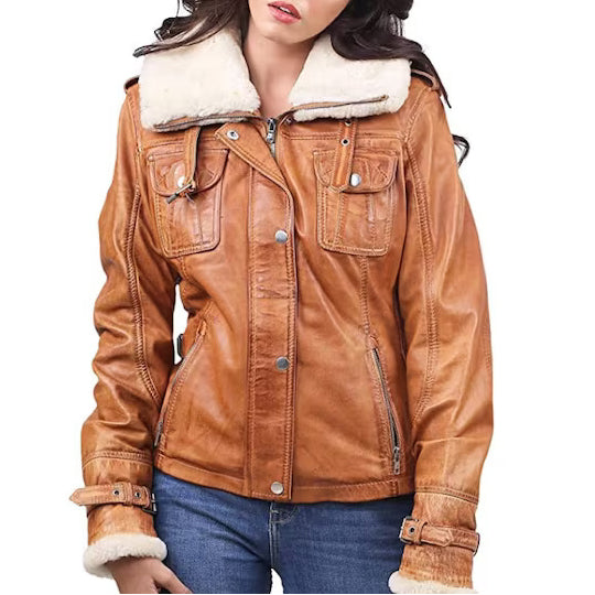 Stylish Lambskin Leather Jacket for Women