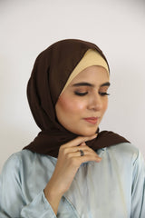 Essential Chiffon hijab-Dark Brown color