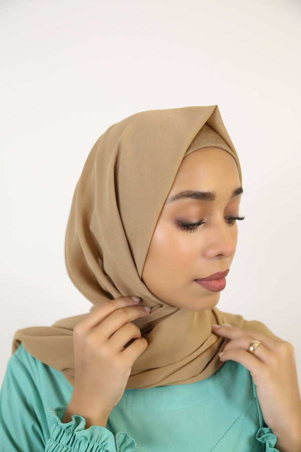 Essential Chiffon hijab-Pale Brown color