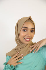 Essential Chiffon hijab-Pale Brown color