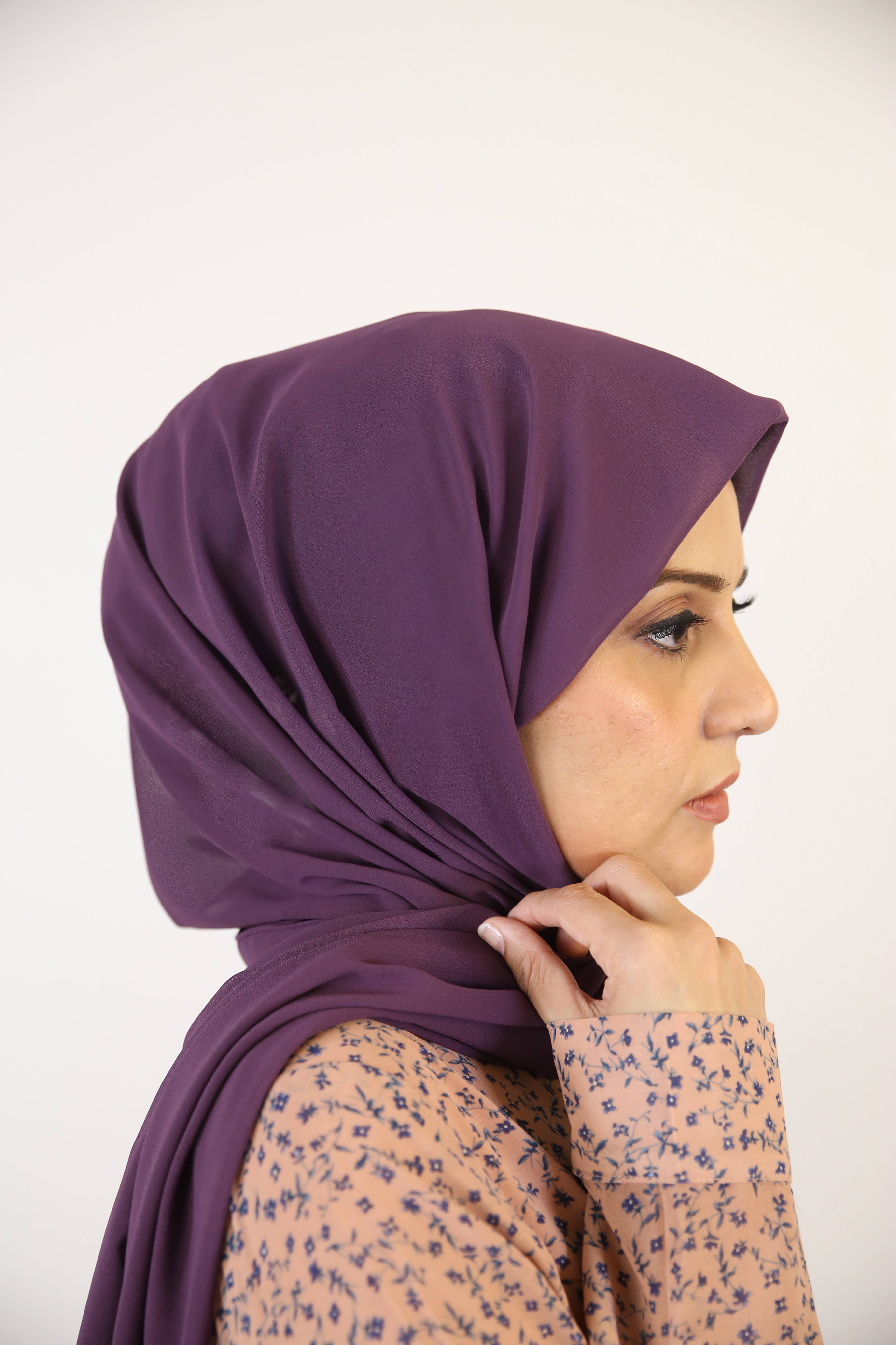 Essential Chiffon hijab-Violet color