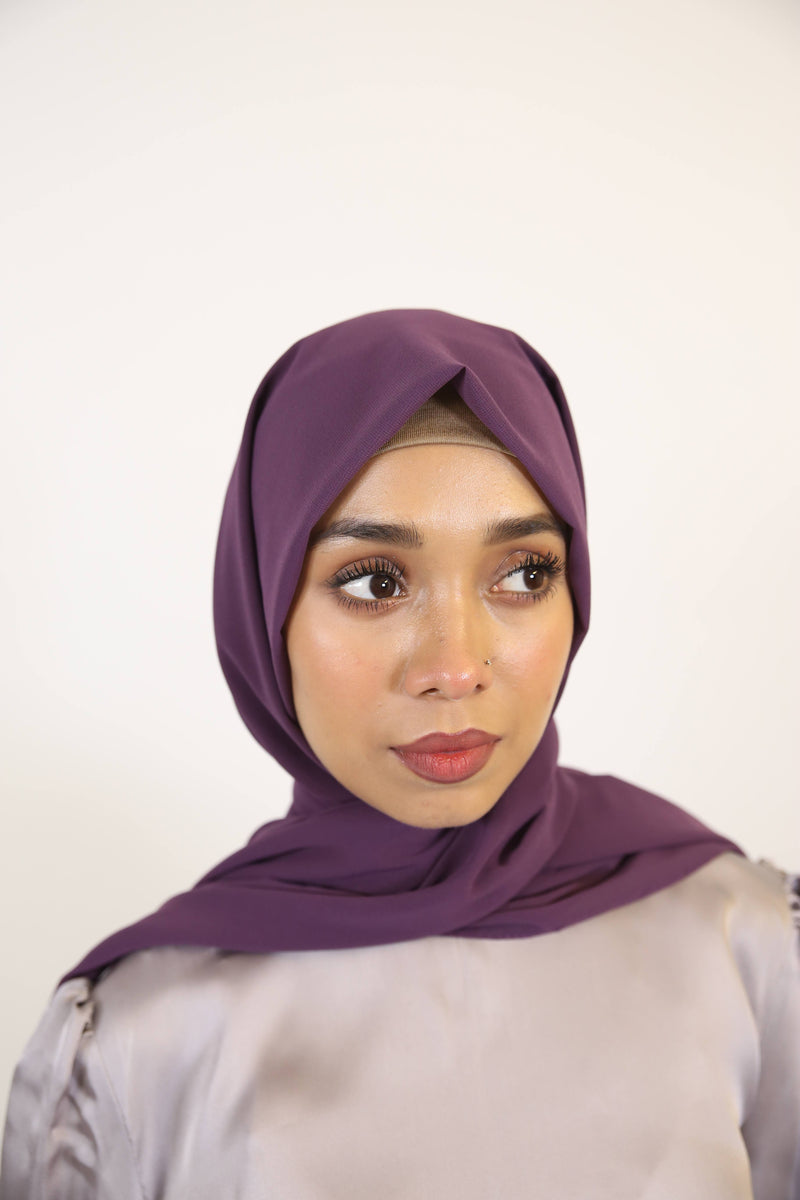 Essential Chiffon hijab-Violet color