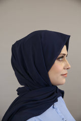Essential Chiffon hijab-Dark Blue color