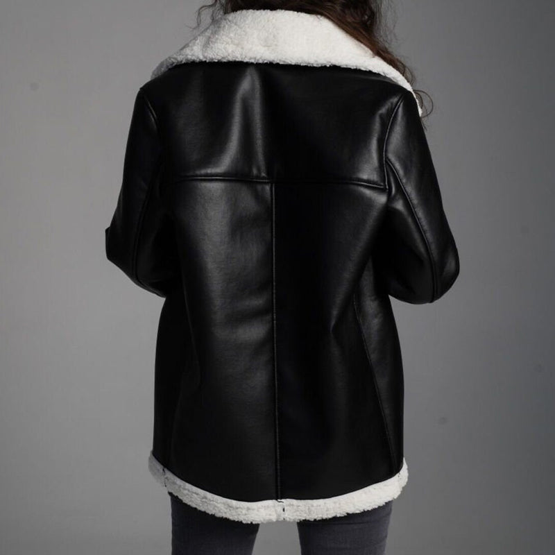 Women's Real Shearling Leather Coat - Timeless Elegance in Original Fur