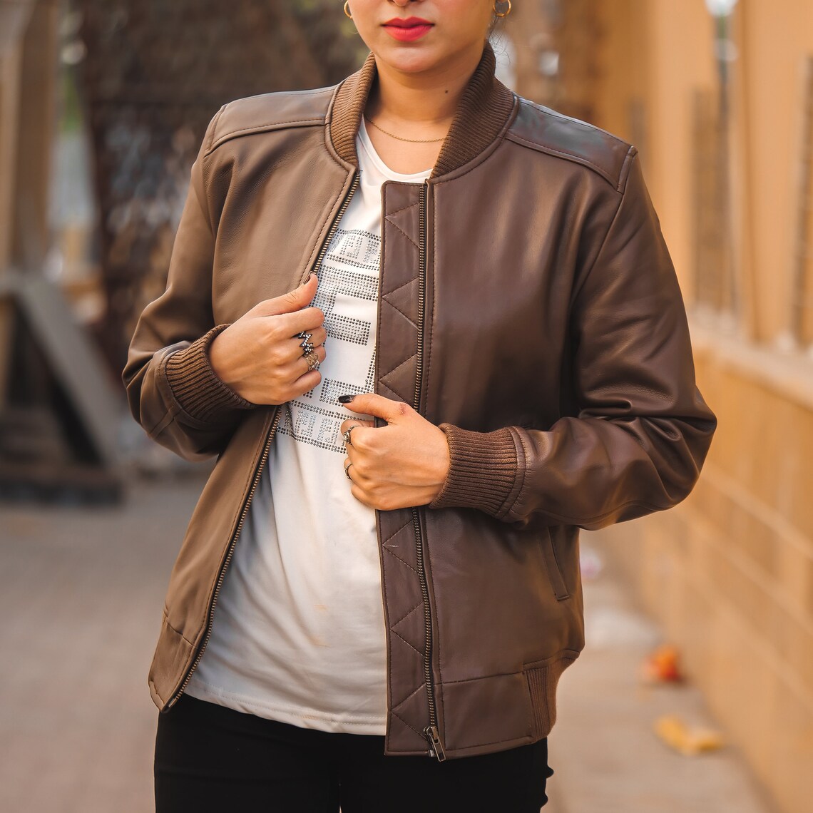 Timeless Handmade Vintage Brown Leather Jacket